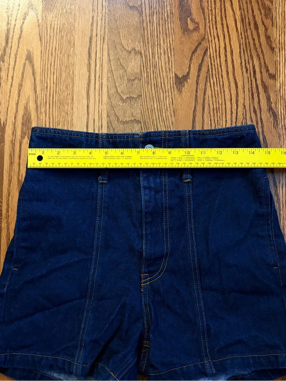 MOUSSY High Rise Sailor Denim Shorts Dark Wash Size 1 (XS/25) Japanese Denim